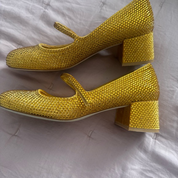 Jeffrey Campbell Gold Mesh Heels - Picture 2 of 3
